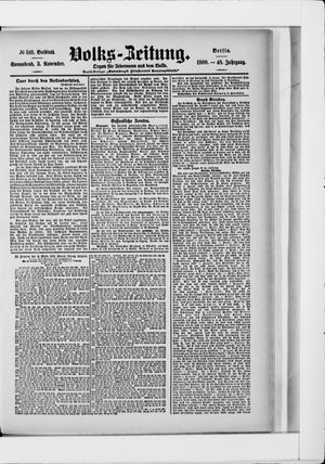 Volks-Zeitung vom 03.11.1900