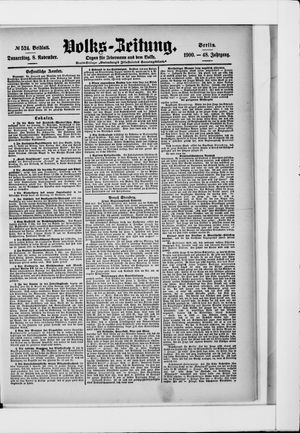 Volks-Zeitung vom 08.11.1900