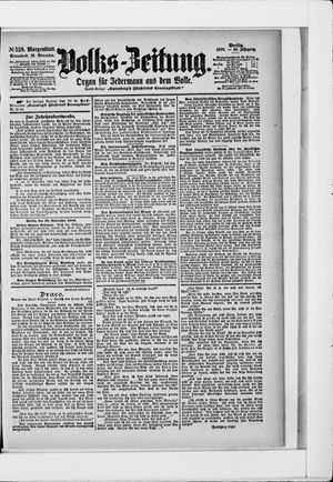 Volks-Zeitung vom 10.11.1900