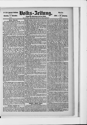 Volks-Zeitung vom 11.11.1900