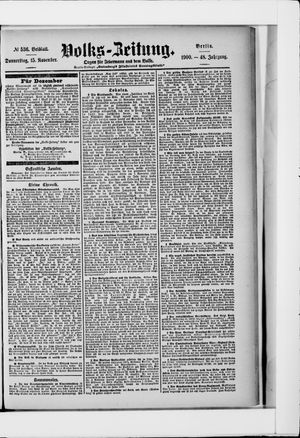 Volks-Zeitung vom 15.11.1900