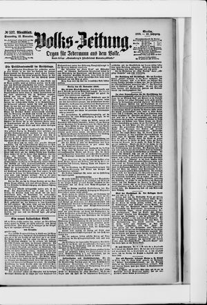 Volks-Zeitung vom 15.11.1900