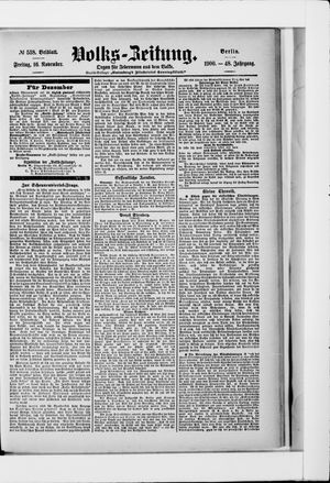 Volks-Zeitung vom 16.11.1900