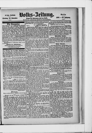 Volks-Zeitung vom 20.11.1900
