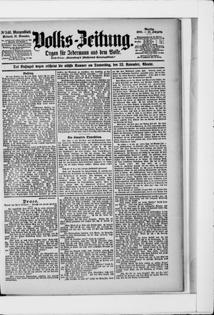 Volks-Zeitung vom 21.11.1900
