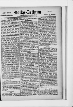 Volks-Zeitung vom 24.11.1900
