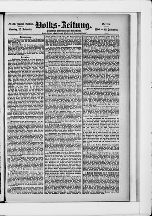 Volks-Zeitung vom 25.11.1900