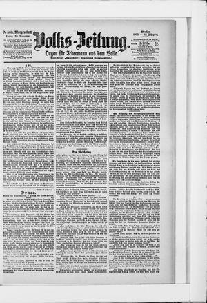 Volks-Zeitung vom 30.11.1900