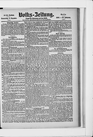 Volks-Zeitung vom 06.12.1900