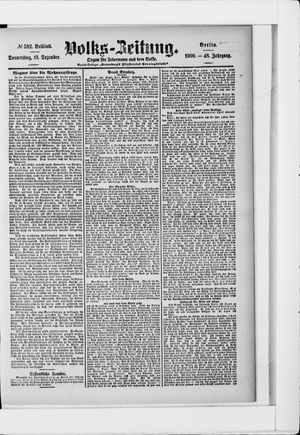 Volks-Zeitung vom 13.12.1900