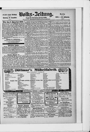 Volks-Zeitung vom 16.12.1900