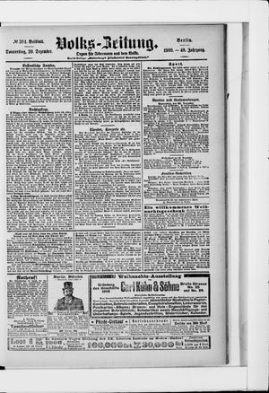 Volks-Zeitung vom 20.12.1900