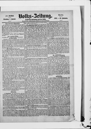Volks-Zeitung vom 01.01.1901