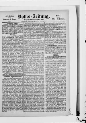 Volks-Zeitung vom 03.01.1901