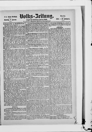 Volks-Zeitung vom 06.01.1901