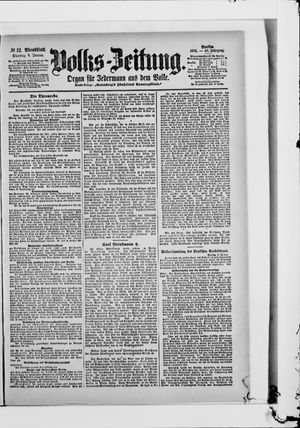 Volks-Zeitung vom 08.01.1901