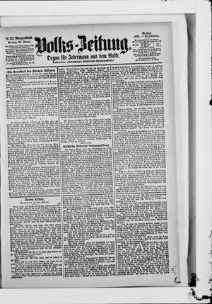 Volks-Zeitung vom 20.01.1901