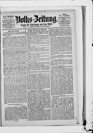Volks-Zeitung vom 21.01.1901