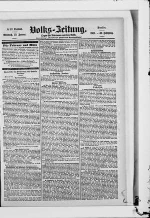 Volks-Zeitung vom 23.01.1901