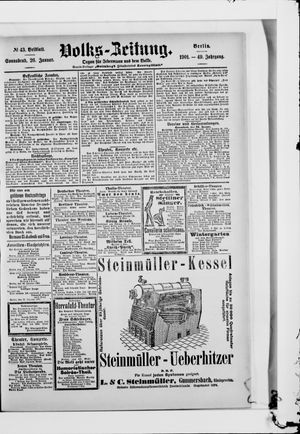 Volks-Zeitung vom 26.01.1901