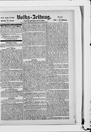 Volks-Zeitung vom 27.01.1901