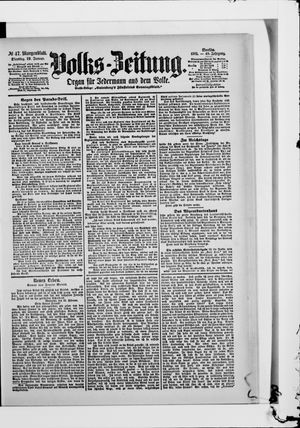 Volks-Zeitung vom 29.01.1901