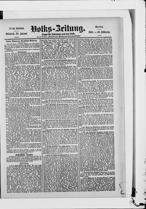 Volks-Zeitung vom 30.01.1901