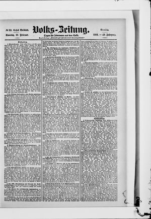 Volks-Zeitung vom 10.02.1901