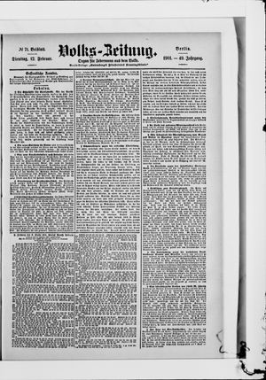 Volks-Zeitung vom 12.02.1901