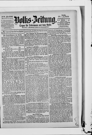 Volks-Zeitung vom 16.02.1901