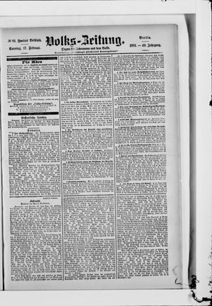 Volks-Zeitung vom 17.02.1901