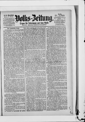 Volks-Zeitung vom 18.02.1901