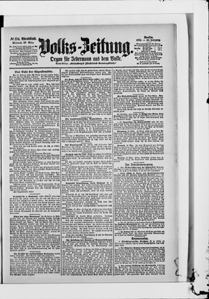 Volks-Zeitung on Mar 20, 1901