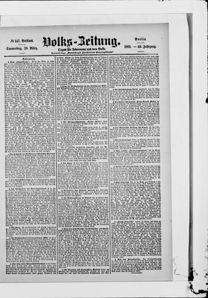 Volks-Zeitung vom 28.03.1901