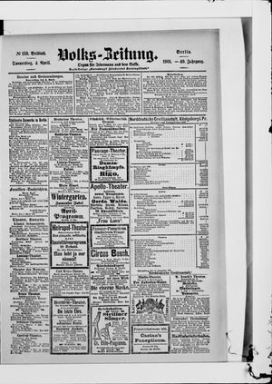 Volks-Zeitung on Apr 4, 1901