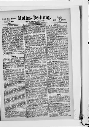 Volks-Zeitung vom 07.04.1901