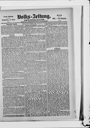 Volks-Zeitung vom 11.04.1901