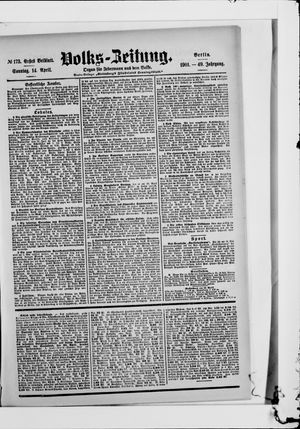 Volks-Zeitung vom 14.04.1901