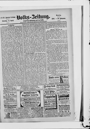 Volks-Zeitung vom 14.04.1901