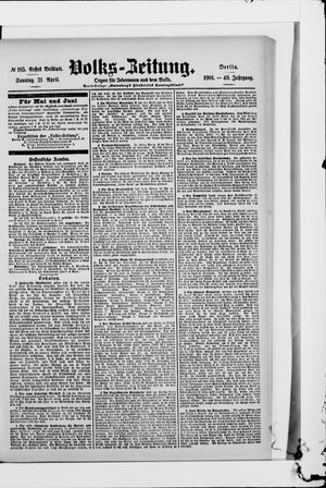 Volks-Zeitung vom 21.04.1901