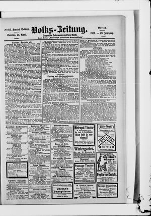 Volks-Zeitung vom 21.04.1901