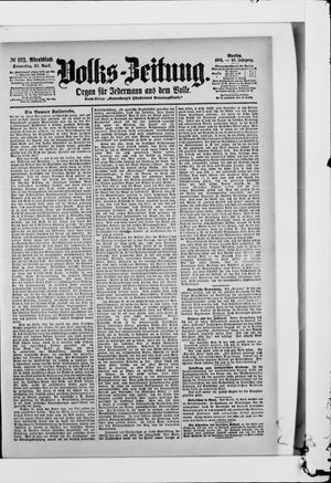 Volks-Zeitung vom 25.04.1901