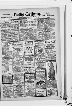 Volks-Zeitung vom 27.04.1901