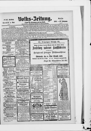 Volks-Zeitung vom 04.05.1901