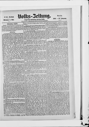Volks-Zeitung vom 08.05.1901