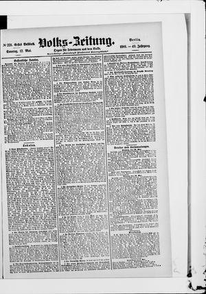 Volks-Zeitung vom 12.05.1901