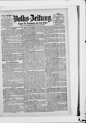 Volks-Zeitung vom 20.05.1901