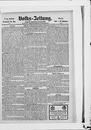 Volks-Zeitung vom 25.05.1901