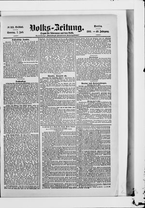 Volks-Zeitung on Jul 7, 1901