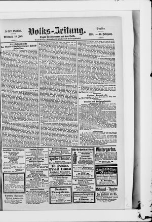 Volks-Zeitung vom 10.07.1901
